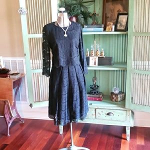 LST CHNC Stunning Vintage Style Skirt/Top Lace M/L